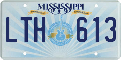 MS license plate LTH613