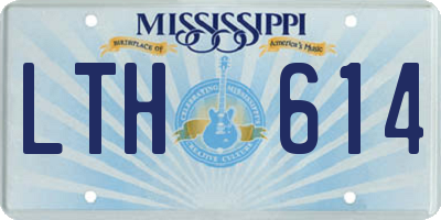 MS license plate LTH614