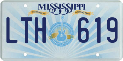 MS license plate LTH619