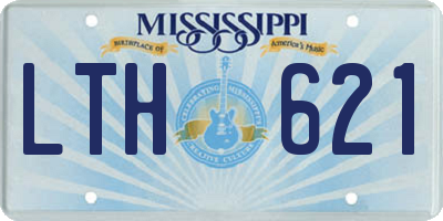 MS license plate LTH621