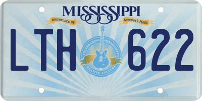 MS license plate LTH622