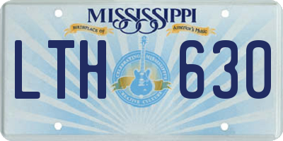 MS license plate LTH630