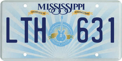 MS license plate LTH631