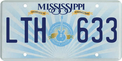 MS license plate LTH633