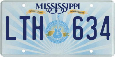 MS license plate LTH634