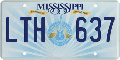 MS license plate LTH637