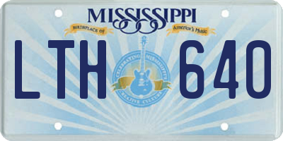 MS license plate LTH640