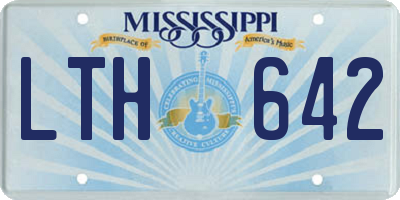 MS license plate LTH642