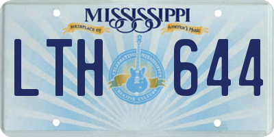 MS license plate LTH644