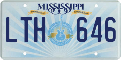 MS license plate LTH646