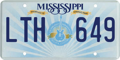 MS license plate LTH649