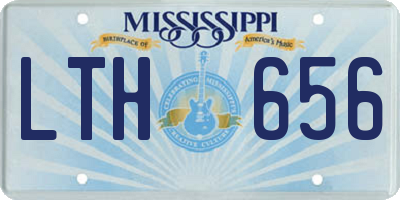 MS license plate LTH656
