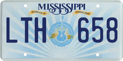 MS license plate LTH658