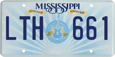 MS license plate LTH661