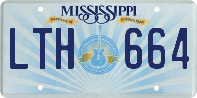 MS license plate LTH664