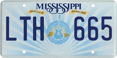 MS license plate LTH665