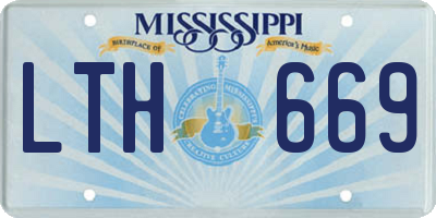 MS license plate LTH669
