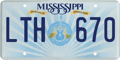 MS license plate LTH670