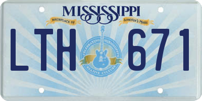 MS license plate LTH671