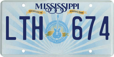 MS license plate LTH674