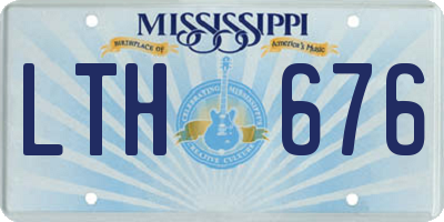 MS license plate LTH676