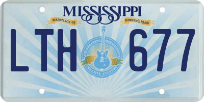 MS license plate LTH677