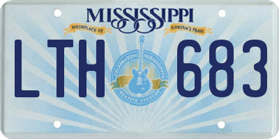 MS license plate LTH683