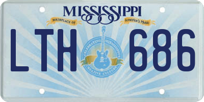 MS license plate LTH686