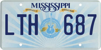 MS license plate LTH687