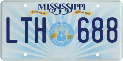 MS license plate LTH688
