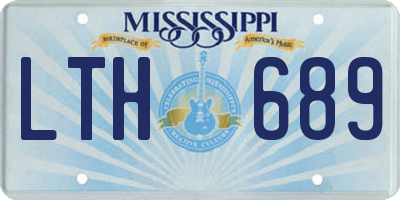 MS license plate LTH689