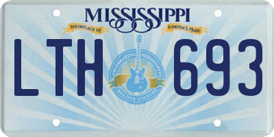MS license plate LTH693