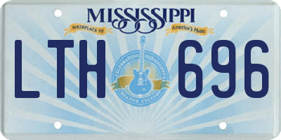 MS license plate LTH696