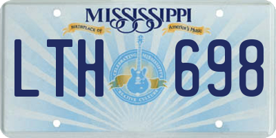 MS license plate LTH698