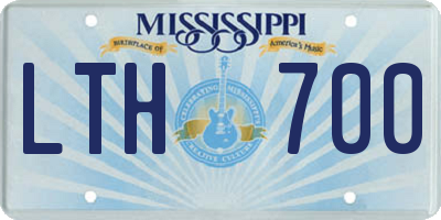 MS license plate LTH700