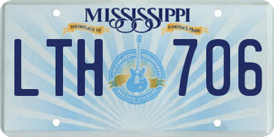 MS license plate LTH706