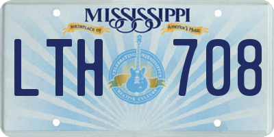 MS license plate LTH708