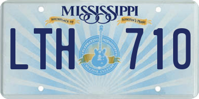 MS license plate LTH710