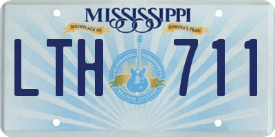 MS license plate LTH711
