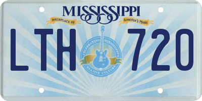 MS license plate LTH720