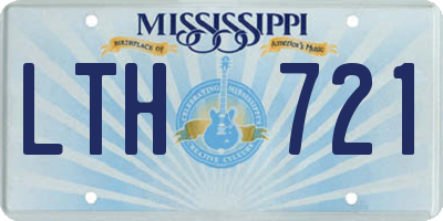 MS license plate LTH721