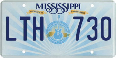 MS license plate LTH730