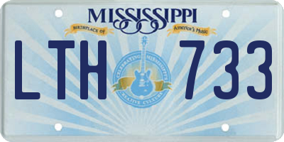 MS license plate LTH733