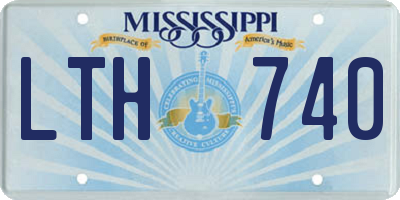 MS license plate LTH740