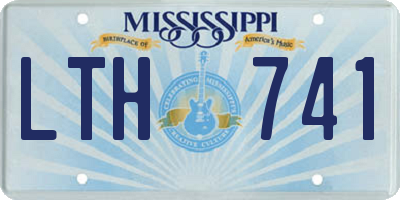 MS license plate LTH741