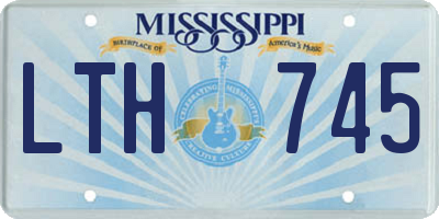 MS license plate LTH745