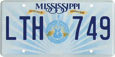 MS license plate LTH749
