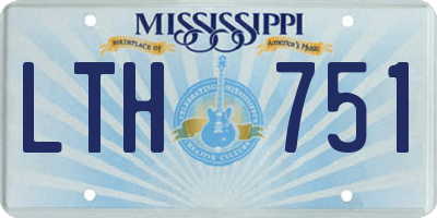 MS license plate LTH751