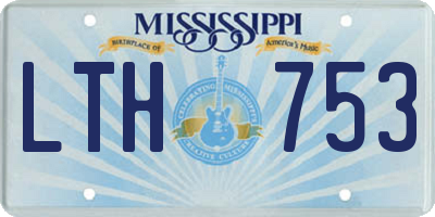 MS license plate LTH753