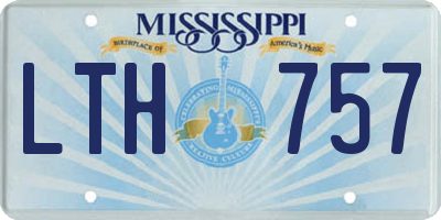 MS license plate LTH757